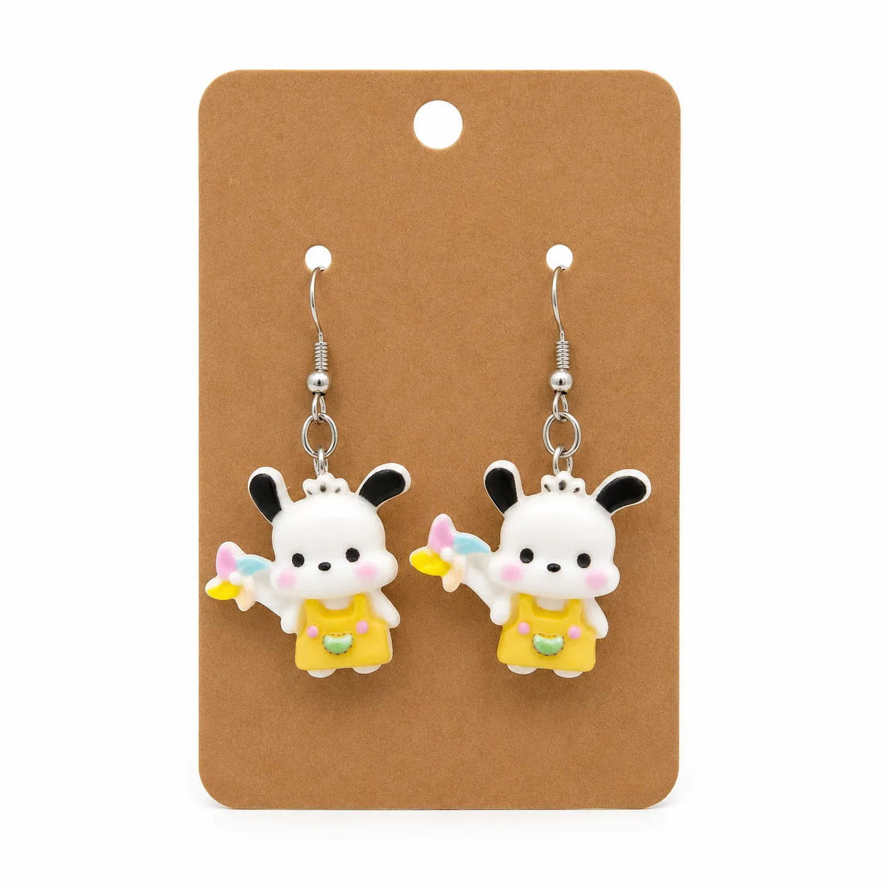 Tiny Puppy Charm Earrings