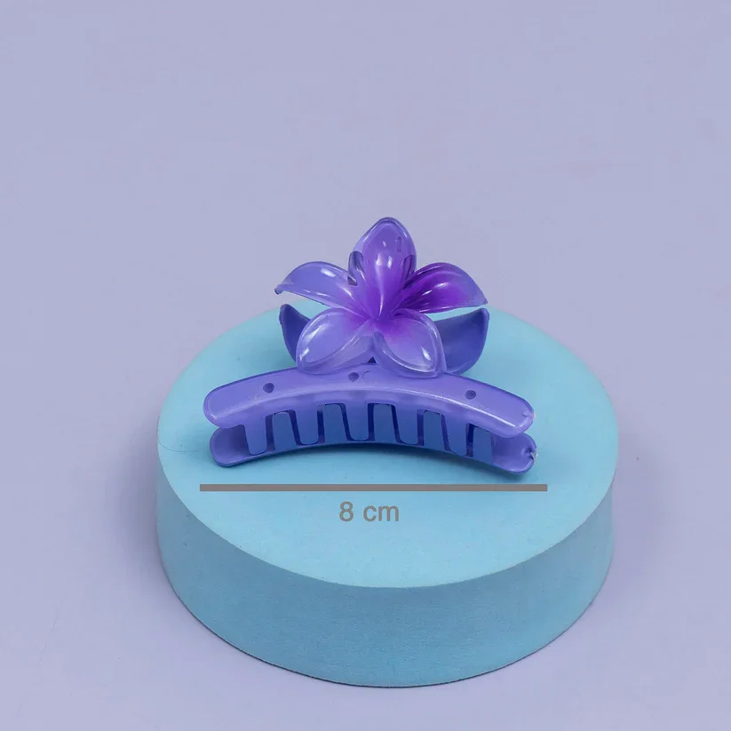 Glossy Floral Gradient Hair Claw