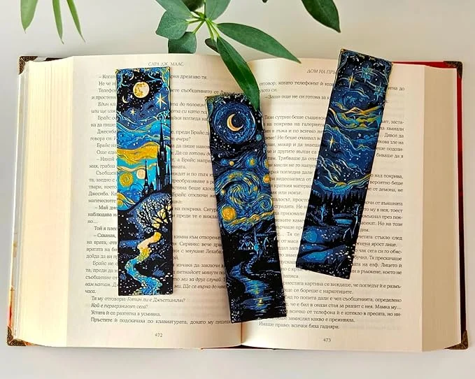 Starry Night Themed Artistic Bookmarks (Any 1)