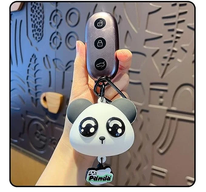 Cute Panda Keychain with Carabiner Hook