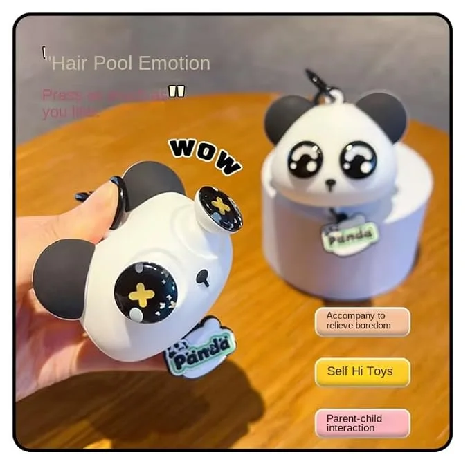 Cute Panda Keychain with Carabiner Hook