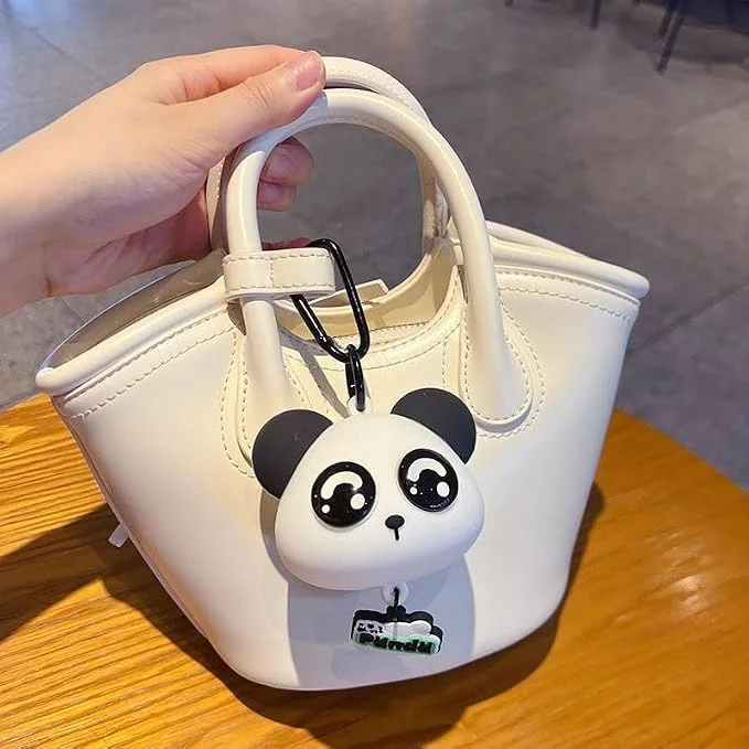 Cute Panda Keychain with Carabiner Hook