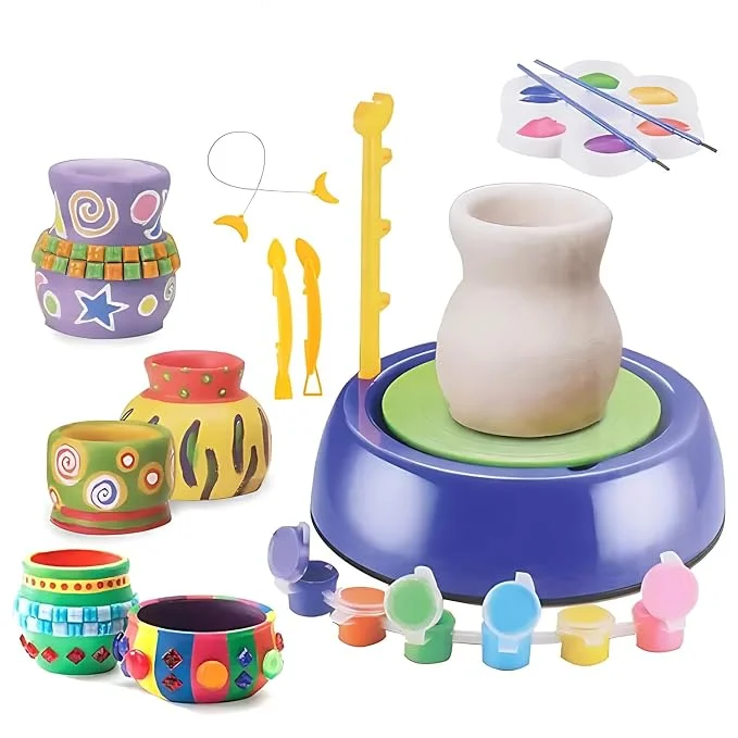 Kids Electric Pottery Wheel Art Set