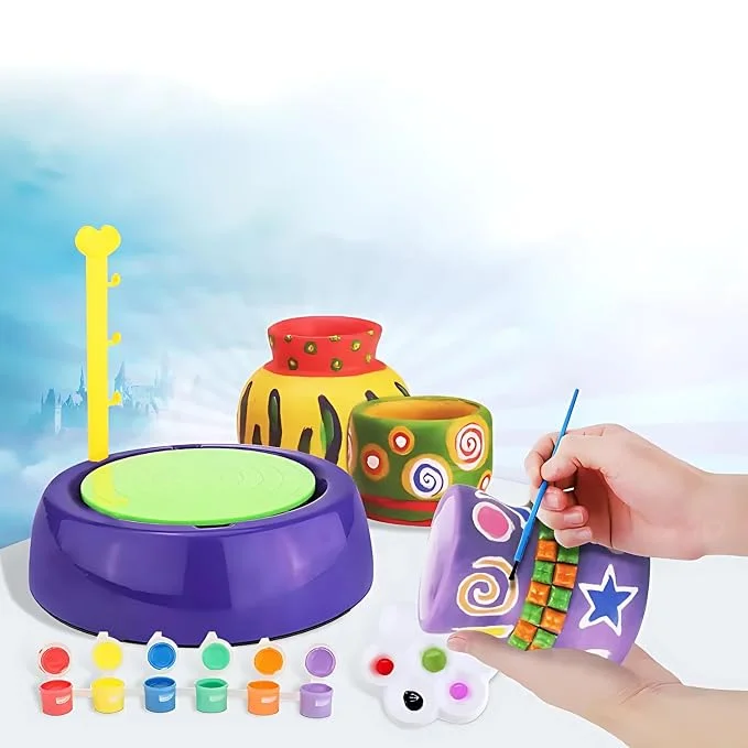 Kids Electric Pottery Wheel Art Set