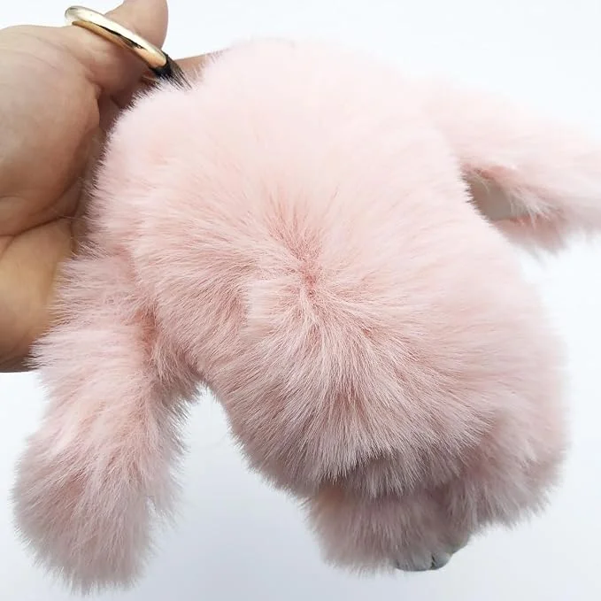 Fluffy Bunny Plush Bag Charm