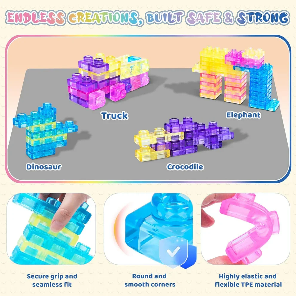 Gummy 40pcs Soft Sensory Building Blocks