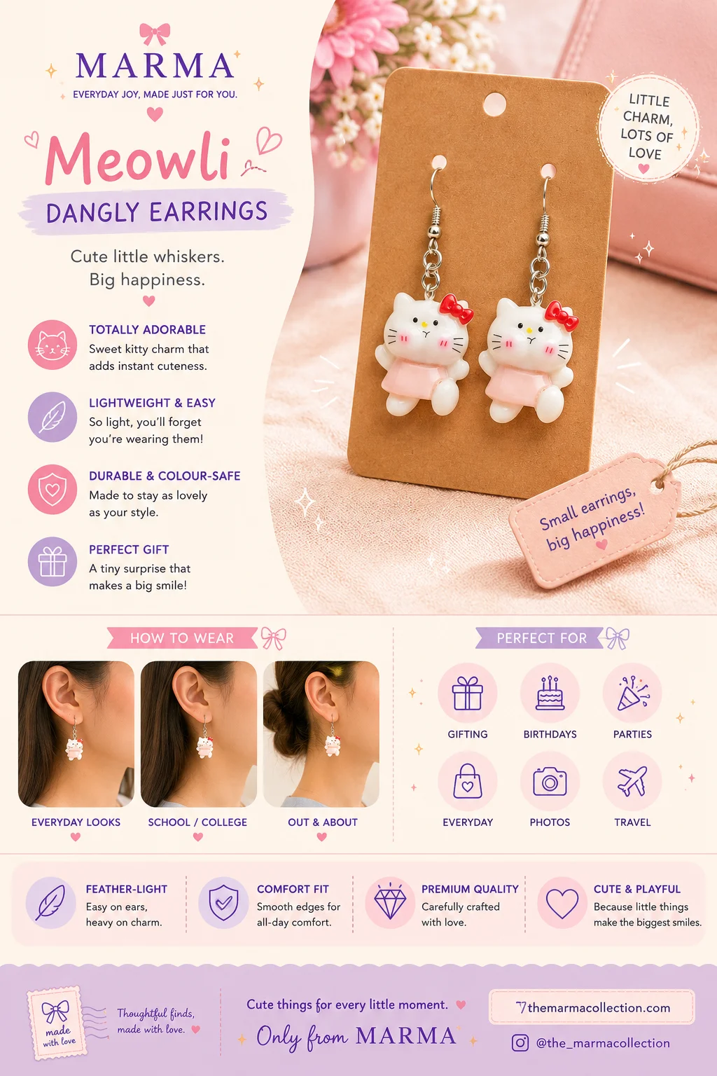 Meowli Dangly Earrings