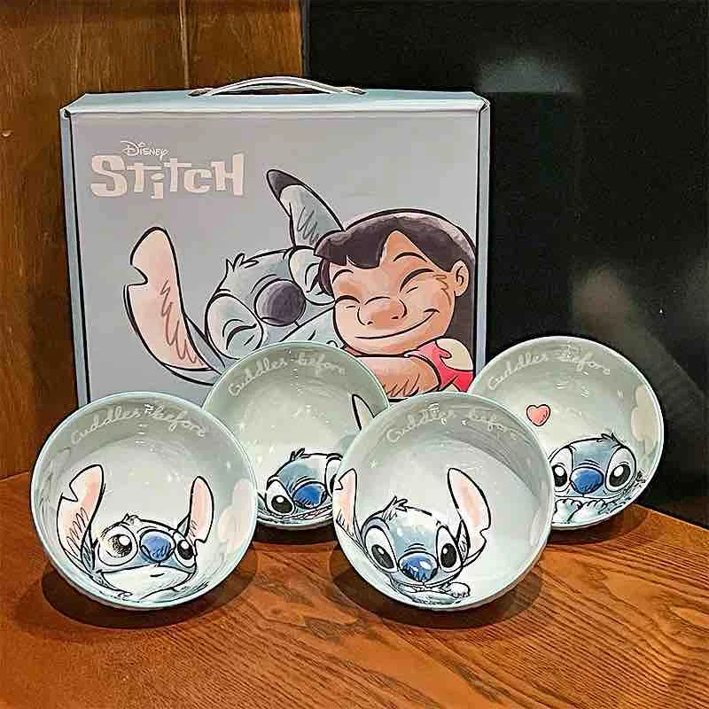 Disney Stitch Ceramic Bowl Set of 4 Bowls