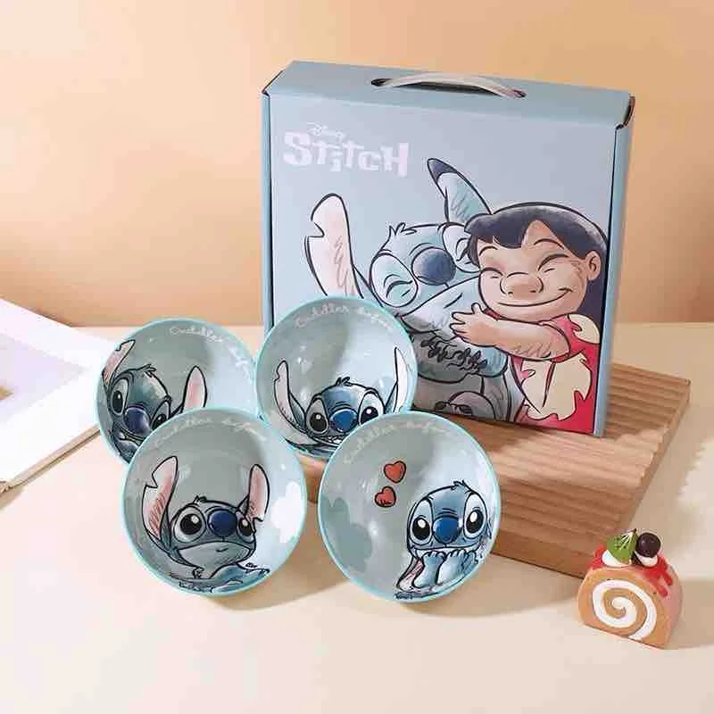 Disney Stitch Ceramic Bowl Set of 4 Bowls