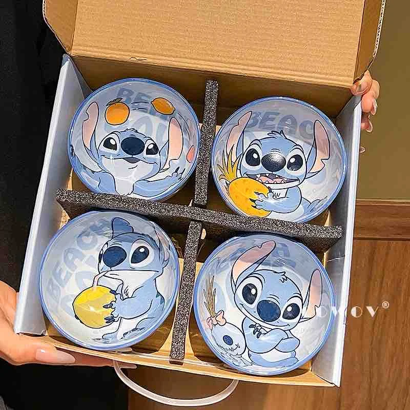 Disney Stitch Ceramic Bowl Set of 4 Bowls