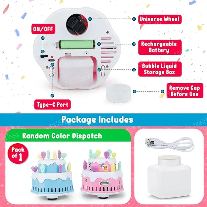 Birthday Cake Bubble Blowing Toy