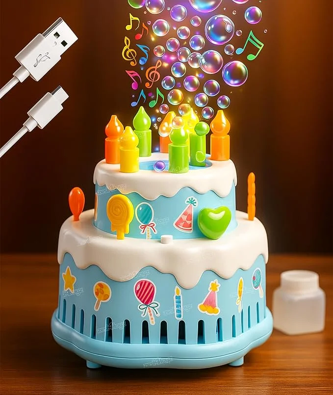 Birthday Cake Bubble Blowing Toy