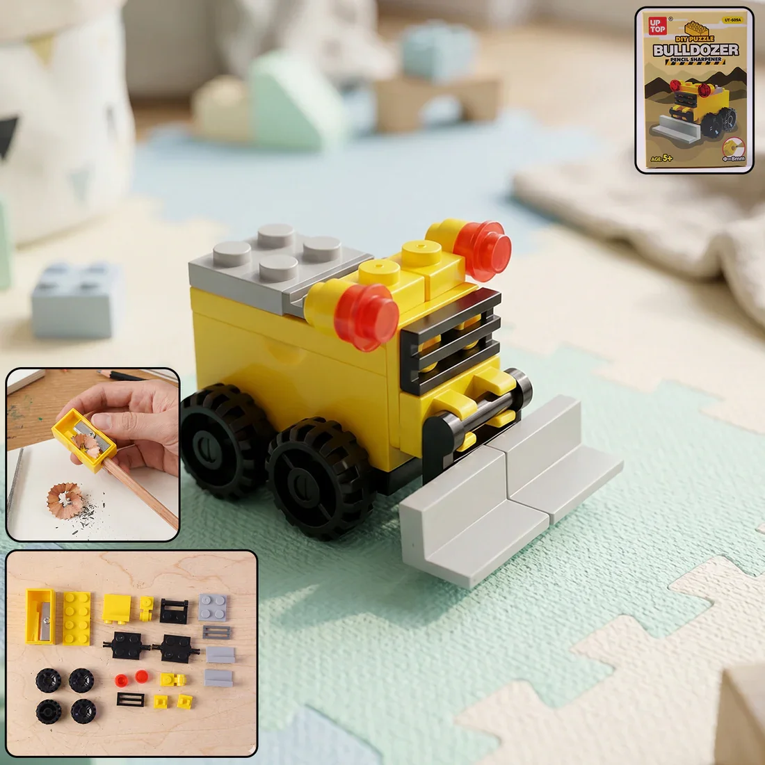 DIY Bulldozer Pencil Sharpener Toy