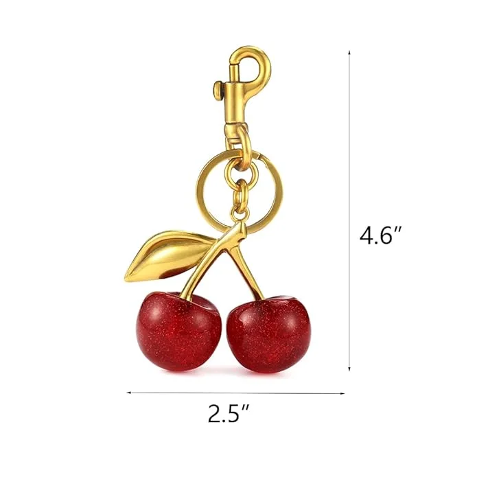 Double Trouble Cherries Keychain