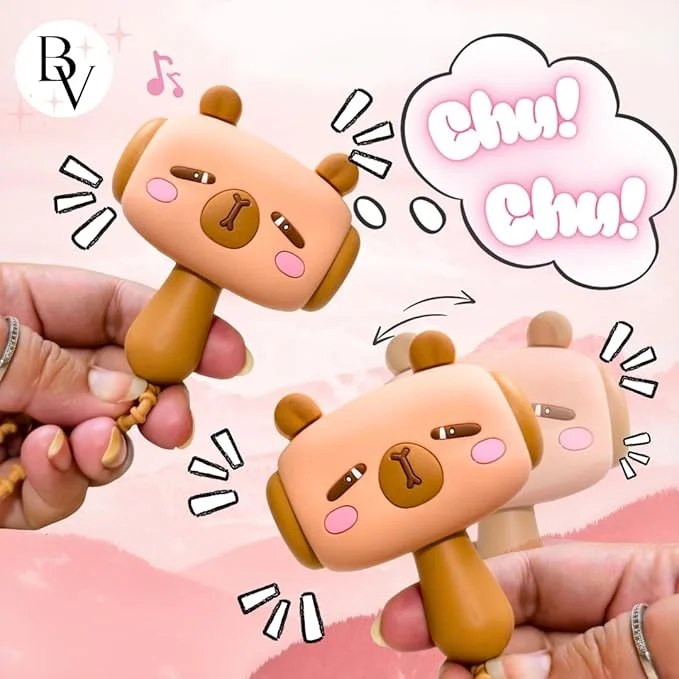 Choo Choo Bear Musical Hammer Keychain