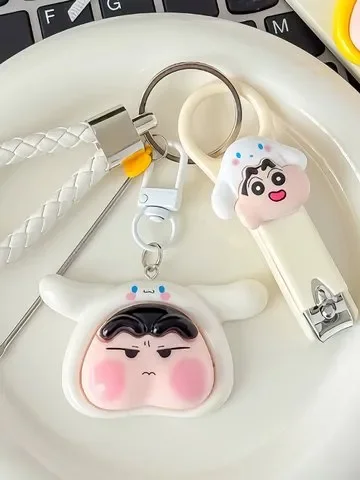 Cute Character Nail Clipper Keychain Set