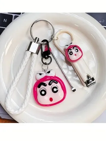 Cute Character Nail Clipper Keychain Set