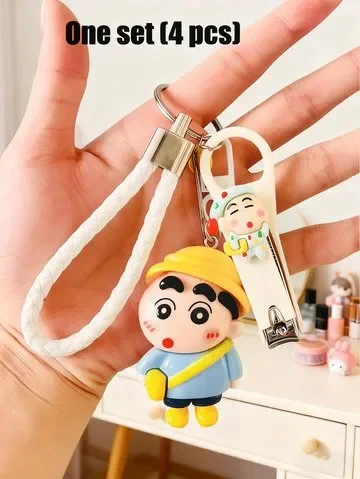 Cute Character Nail Clipper Keychain Set