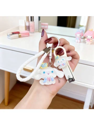Cute Character Nail Clipper Keychain Set