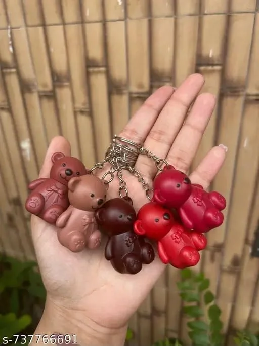 Tinted Lip Gloss Bear Keychain