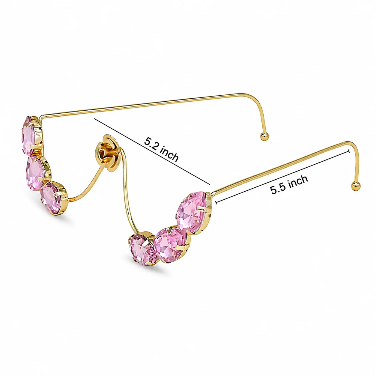 Crystal Embellished Facelet Glasses Frame (Any 1)