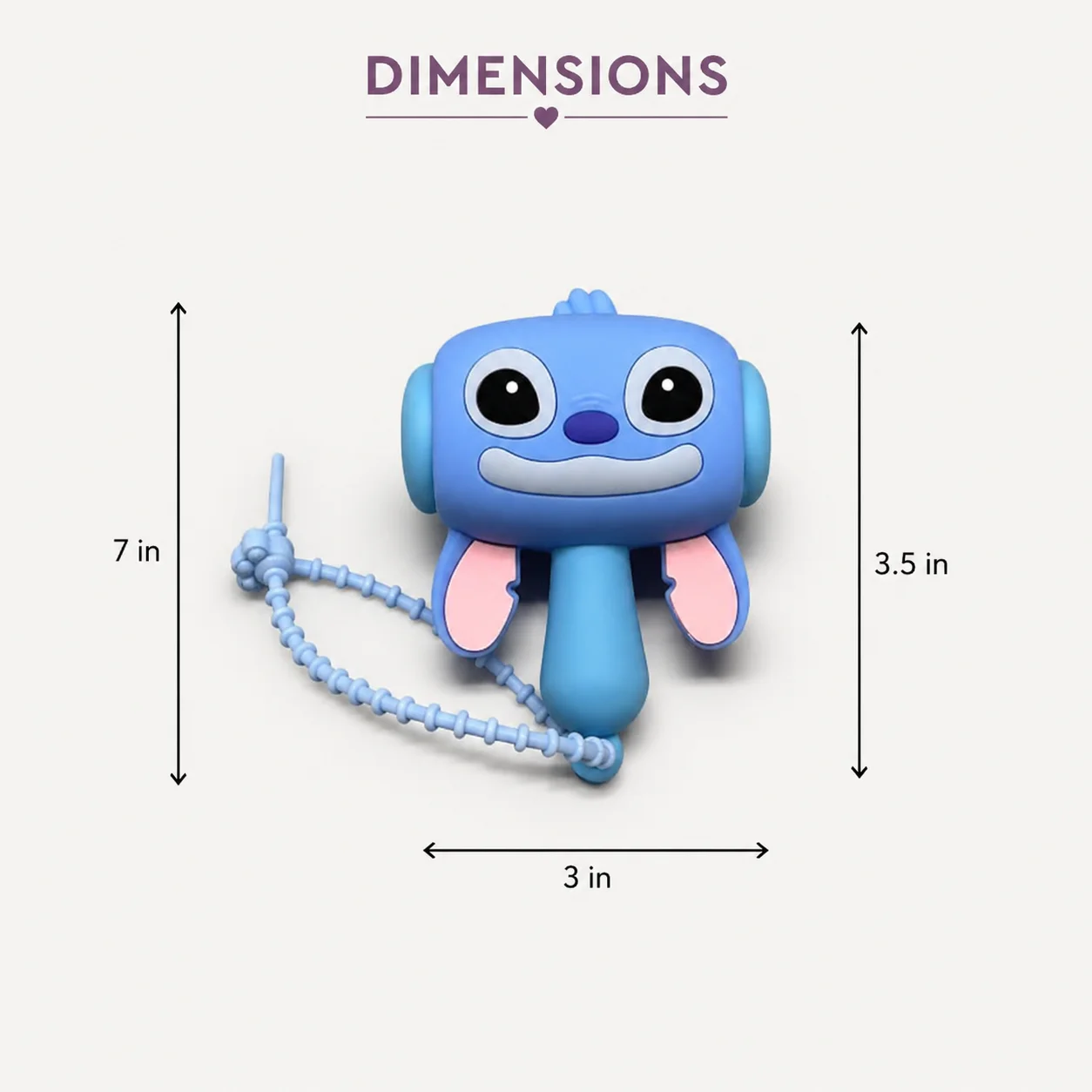 Stitch Choo Choo Keychain Charm