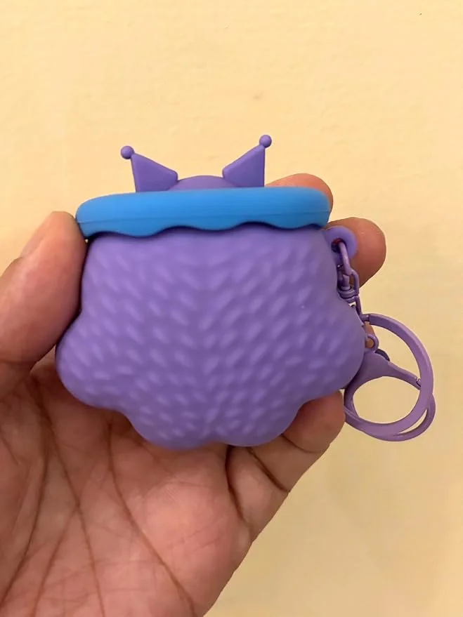 Kuromi Peek-a-Boo Silicone Pop-Up Keychain