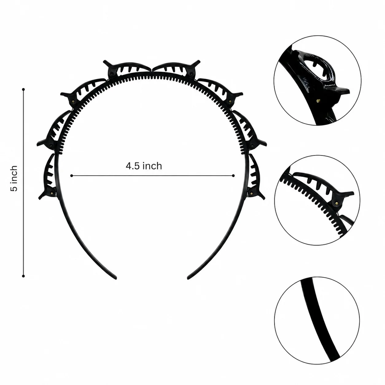 Claw Clip Headband (Brown)