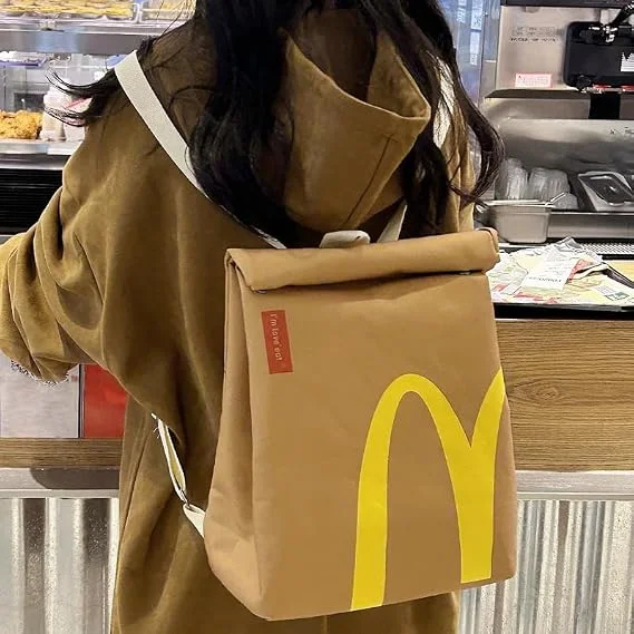 Funny Retro Canvas Backpack - Paper bag Style