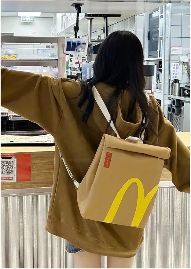Funny Retro Canvas Backpack - Paper bag Style