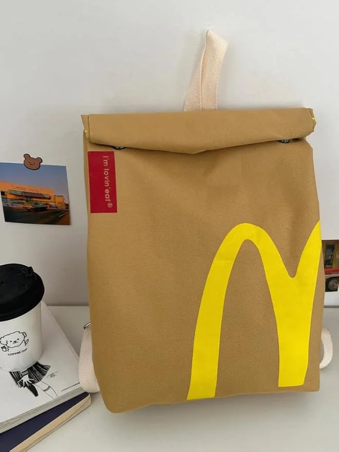 Funny Retro Canvas Backpack - Paper bag Style