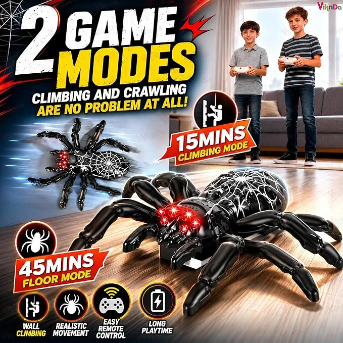 Remote Control Wall-Climbing Spider Toy