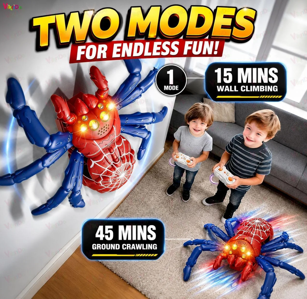 Remote Control Wall-Climbing Spider Toy