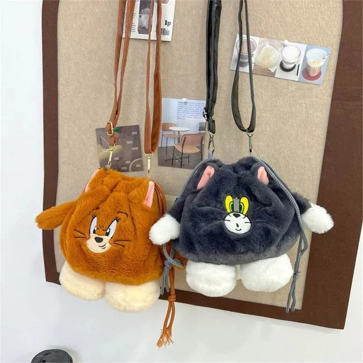 Tom & Jerry Plush Crossbody Bag
