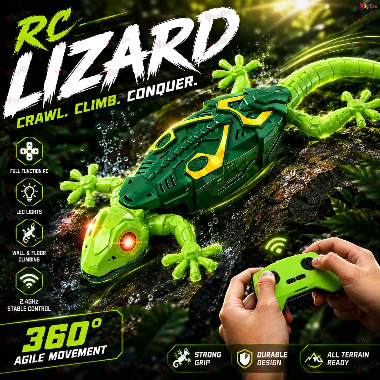 RC Wall Climbing Gecko Toy
