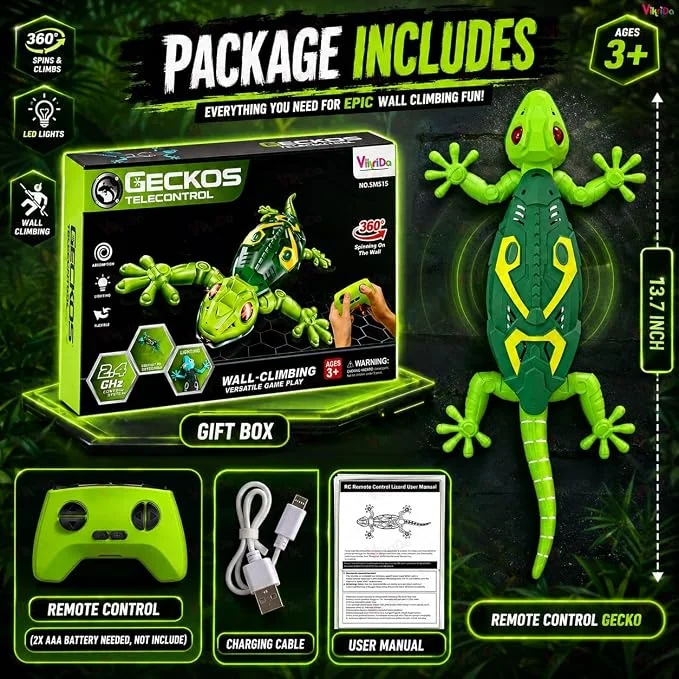 RC Wall Climbing Gecko Toy