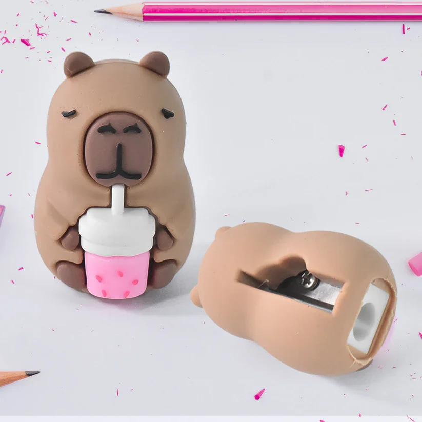 Capybara Pencil Sharpener with Built-in Eraser