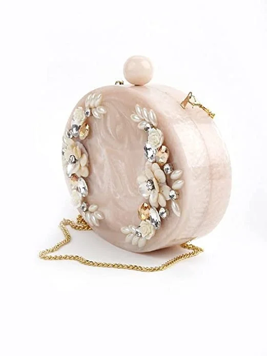 Marma Elegant Floral Resin Clutch Bag