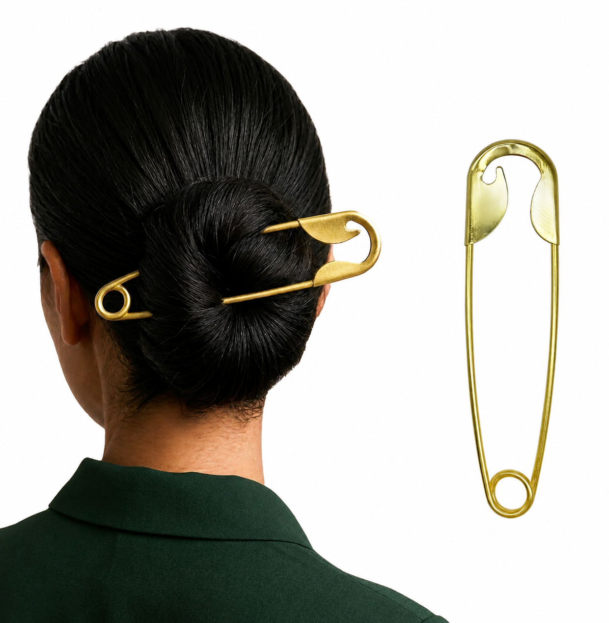 Large Metal Hair Bun Pin