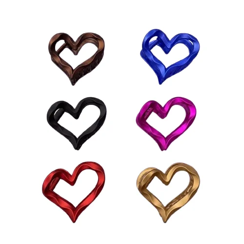 Heart Metallic Hair Claw Clip - Pack of 2