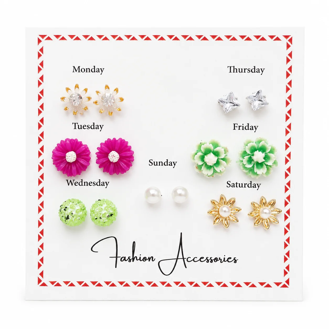 7 Days of Fashion Earrings Set (Any1/6)