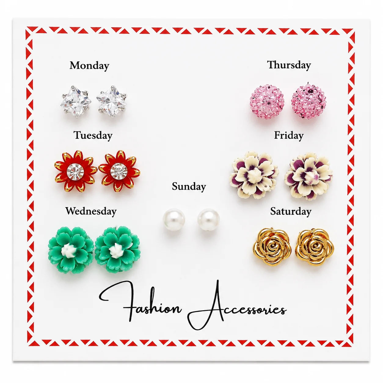 7 Days of Fashion Earrings Set (Any1/6)
