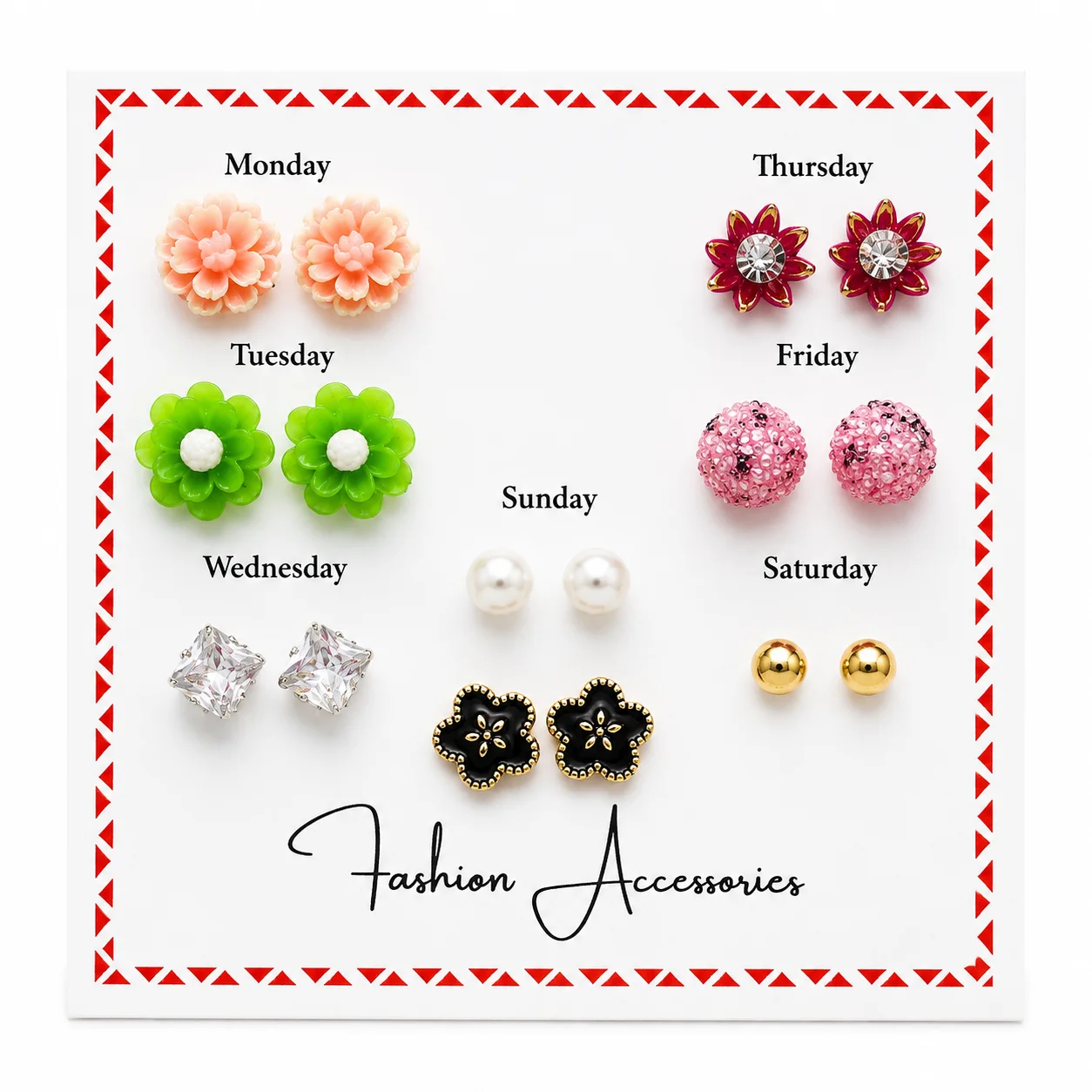 7 Days of Fashion Earrings Set (Any1/6)