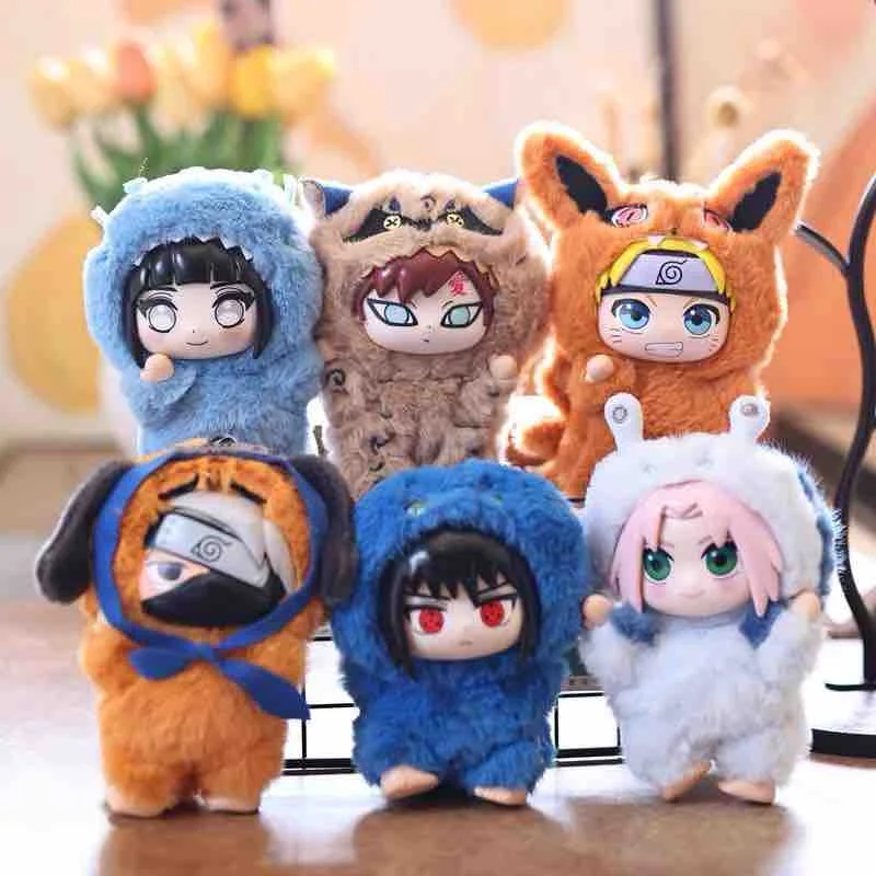 Naruto Beast Party Plush Blind Box Keychain