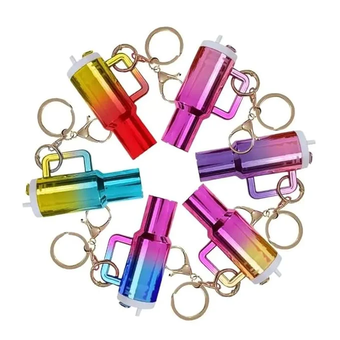 Tiny Sips — Mini Tumbler Stash Keychain