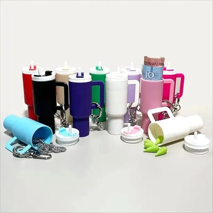 Tiny Sips — Mini Tumbler Stash Keychain (Any 1)