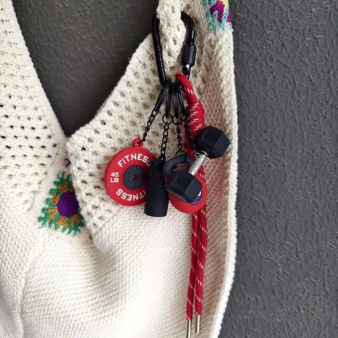 Fitness Mini Charm Keychain