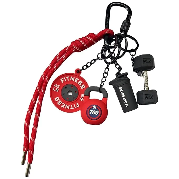 Fitness Mini Charm Keychain