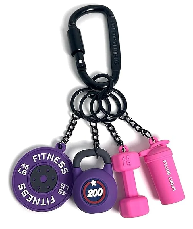 Fitness Mini Charm Keychain