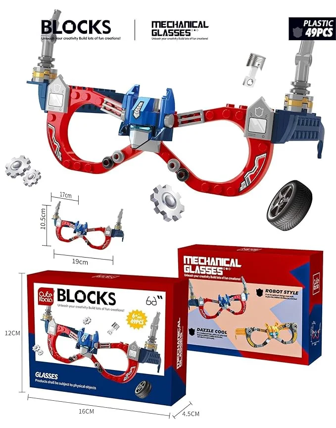 Mechanical Robot Building Block Glasses (Any 1)